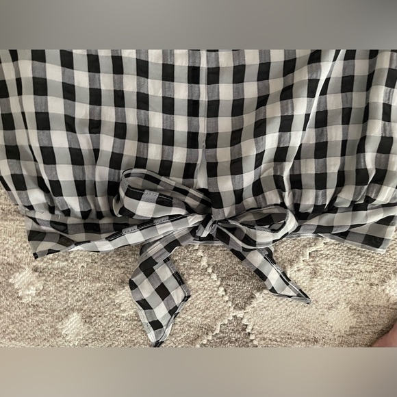 Dress The Population x Cosmopolitan cropped top, NWT, Large, Black/white check - Picture 4 of 7